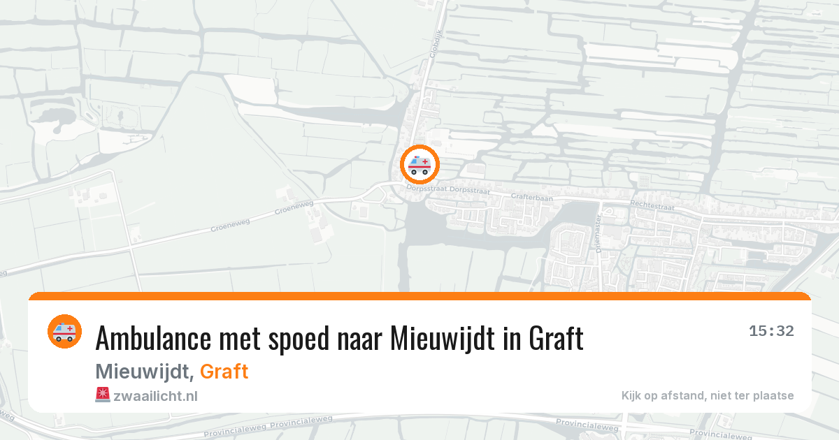 Ambulance met spoed naar Mieuwijdt in Graft — 12 feb 2026