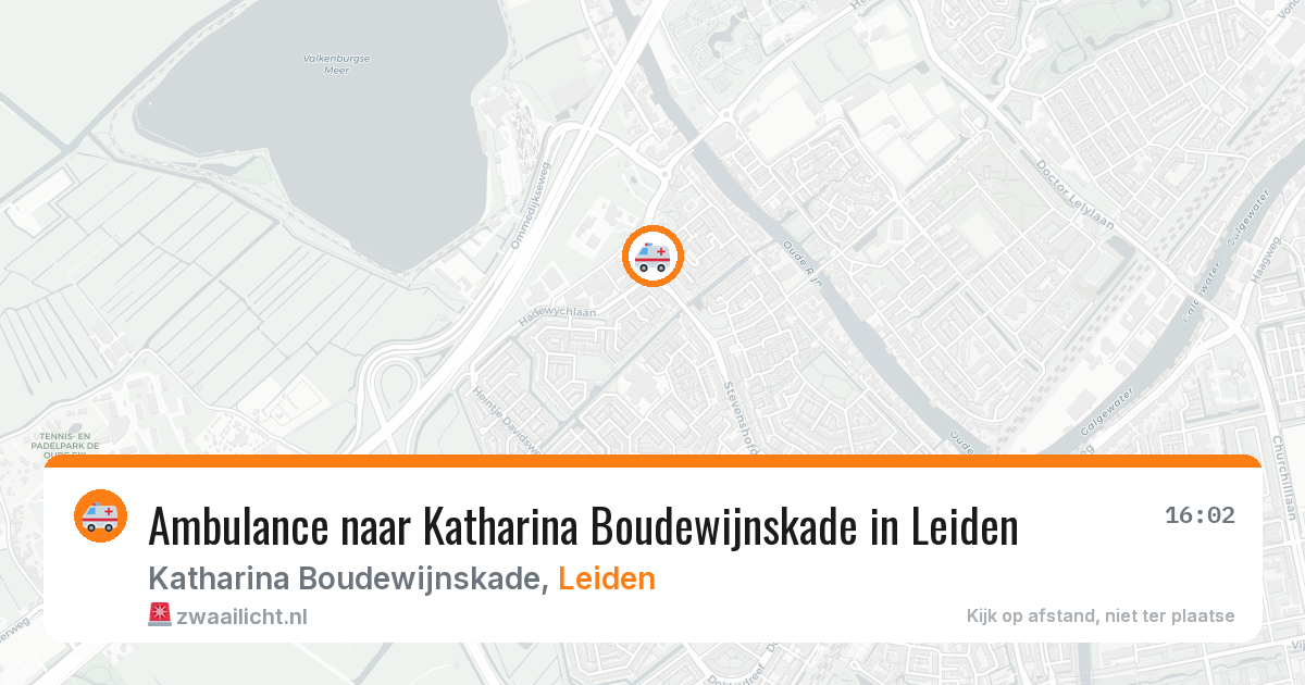 Ambulance naar Katharina Boudewijnskade in Leiden — 10 aug 2026