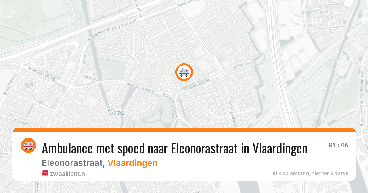 Ambulance met spoed naar Eleonorastraat in Vlaardingen — 31 mrt 2026