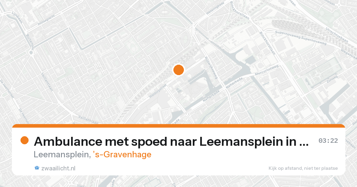 Ambulance met spoed naar Leemansplein in 's-Gravenhage — 25 aug 2026
