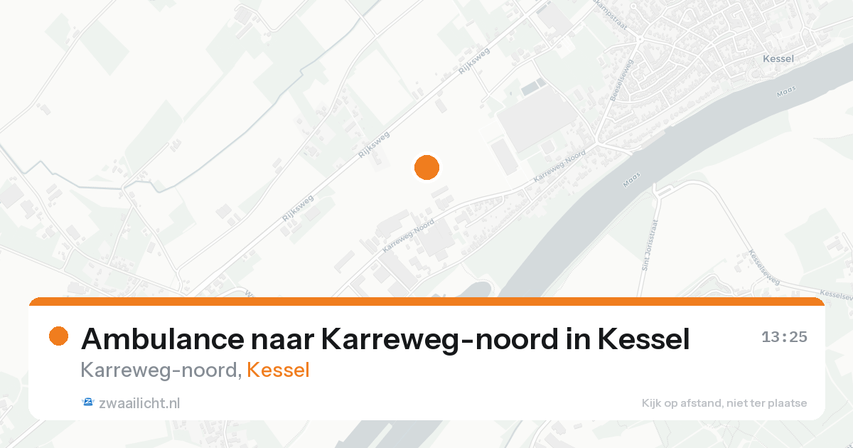 Ambulance naar Karreweg-noord in Kessel — 25 aug 2026