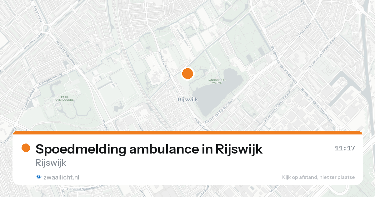 Spoedmelding ambulance in Rijswijk — 10 mei 2026