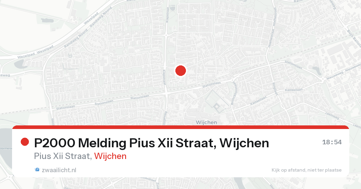 P2000 Melding Pius Xii Straat, Wijchen — 31 jan 2026