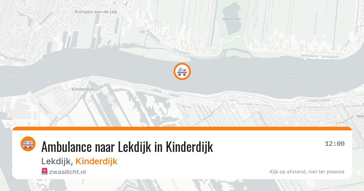 Ambulance naar Lekdijk in Kinderdijk — 1 apr 2026