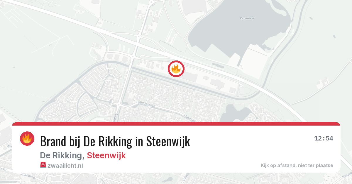 Brand bij De Rikking in Steenwijk — 29 jan 2026