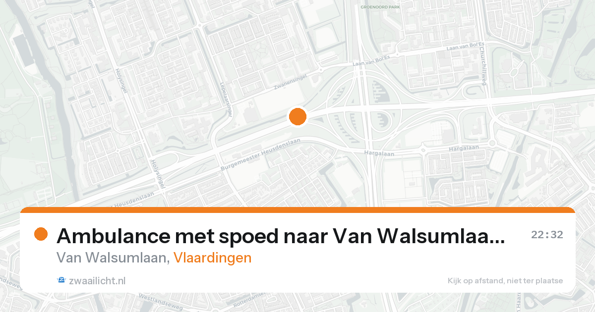 Ambulance met spoed naar Van Walsumlaan in Vlaardingen — 15 aug 2026