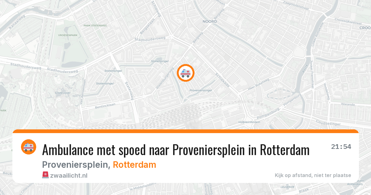 Ambulance met spoed naar Proveniersplein in Rotterdam — 6 jul 2026