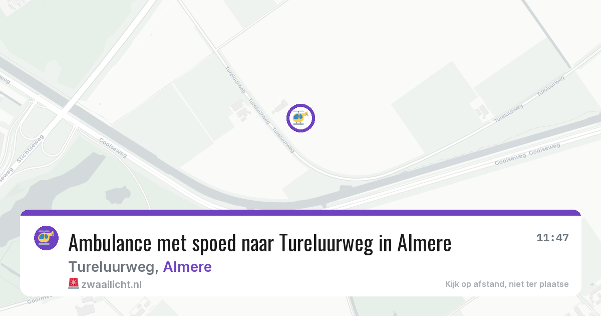Ambulance met spoed naar Tureluurweg in Almere — 13 jun 2026