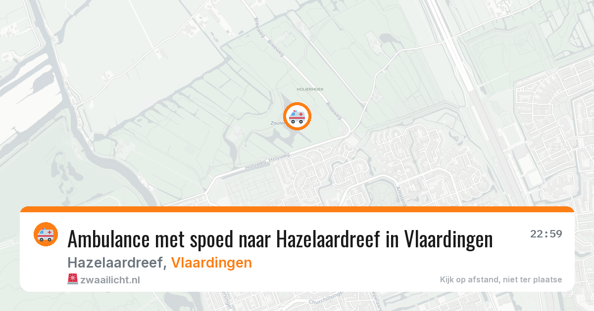 Ambulance met spoed naar Hazelaardreef in Vlaardingen — 20 jun 2026