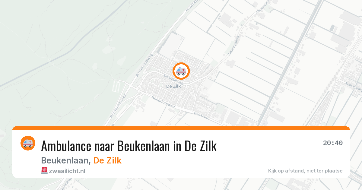 Ambulance naar Beukenlaan in De Zilk — 7 aug 2026