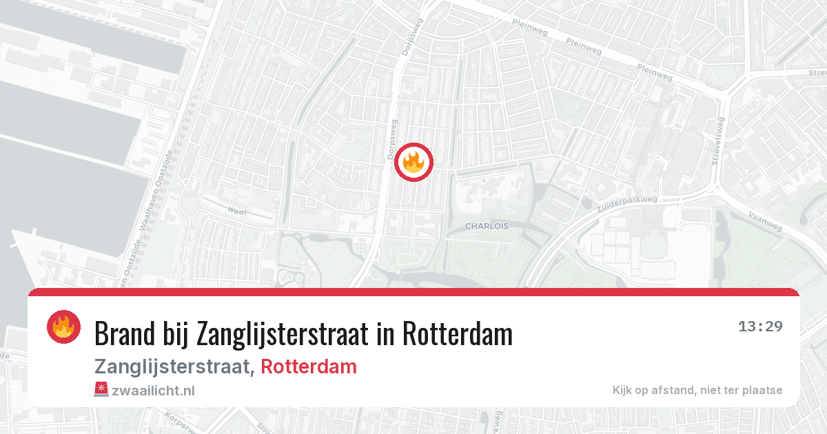 Brand bij Zanglijsterstraat in Rotterdam — 5 mrt 2026
