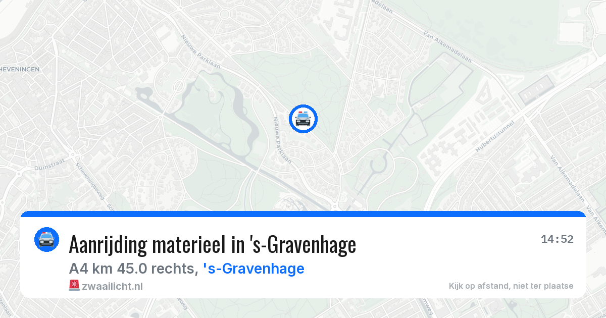 Aanrijding materieel in 's-Gravenhage — 28 mrt 2026