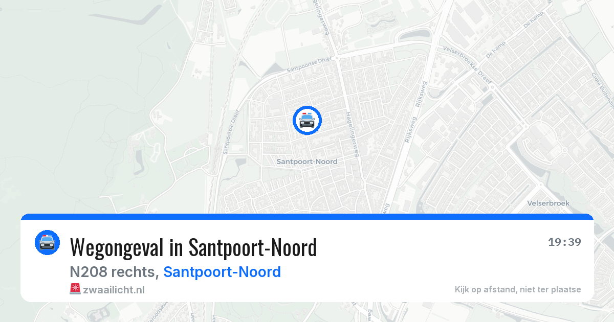 Wegongeval in Santpoort-Noord — 7 aug 2026