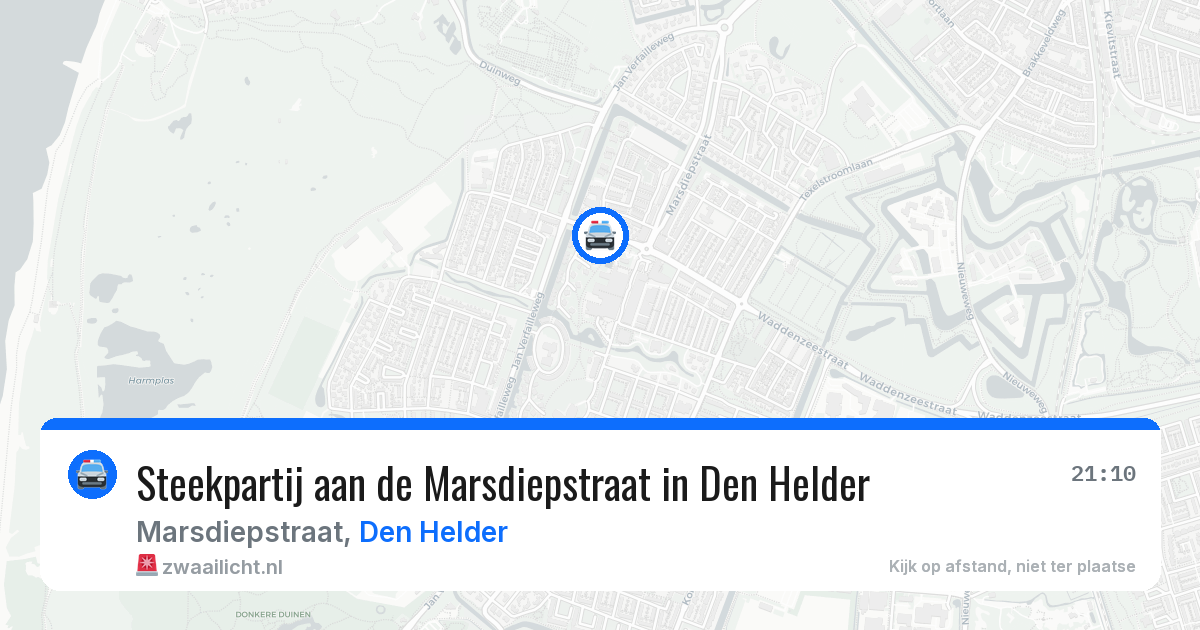 Steekpartij aan de Marsdiepstraat in Den Helder — 4 mei 2026