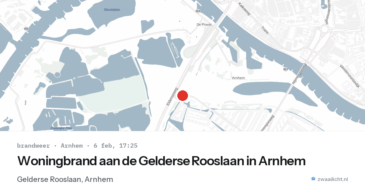 Woningbrand aan de Gelderse Rooslaan in Arnhem — 6 feb 2026