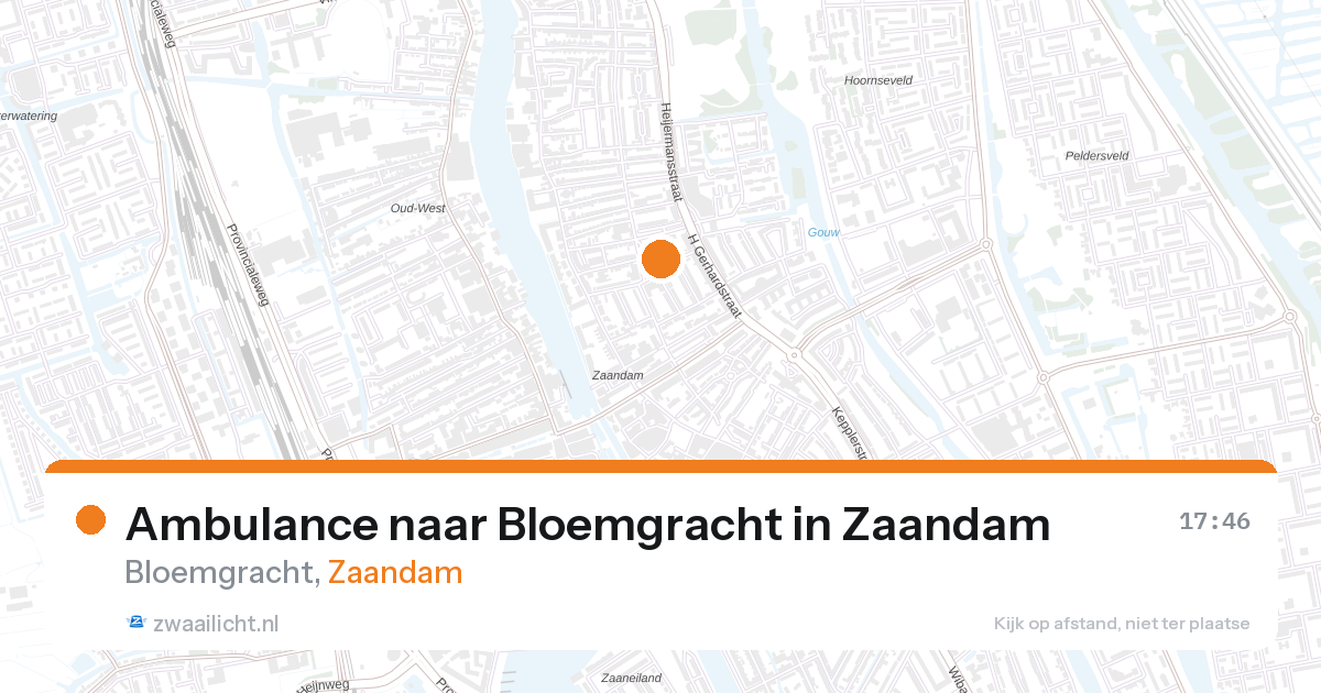 Ambulance naar Bloemgracht in Zaandam — 11 jun 2026