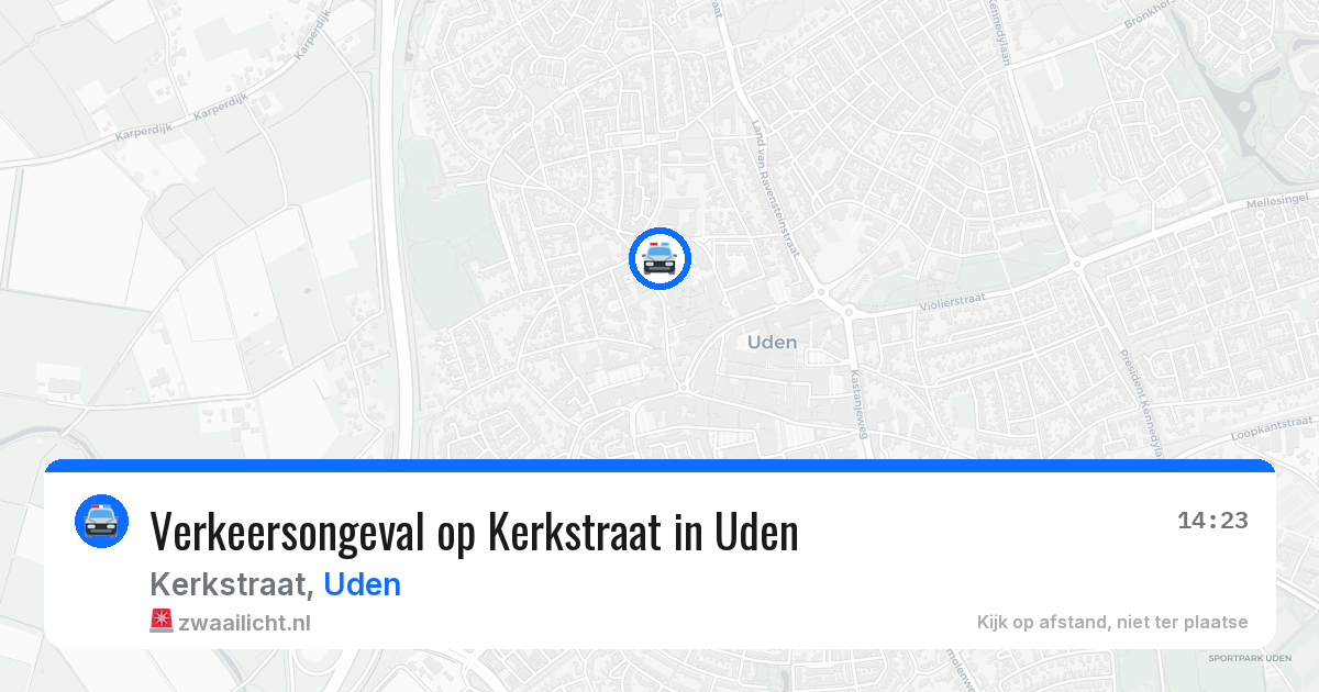 Verkeersongeval op Kerkstraat in Uden — 4 jul 2026