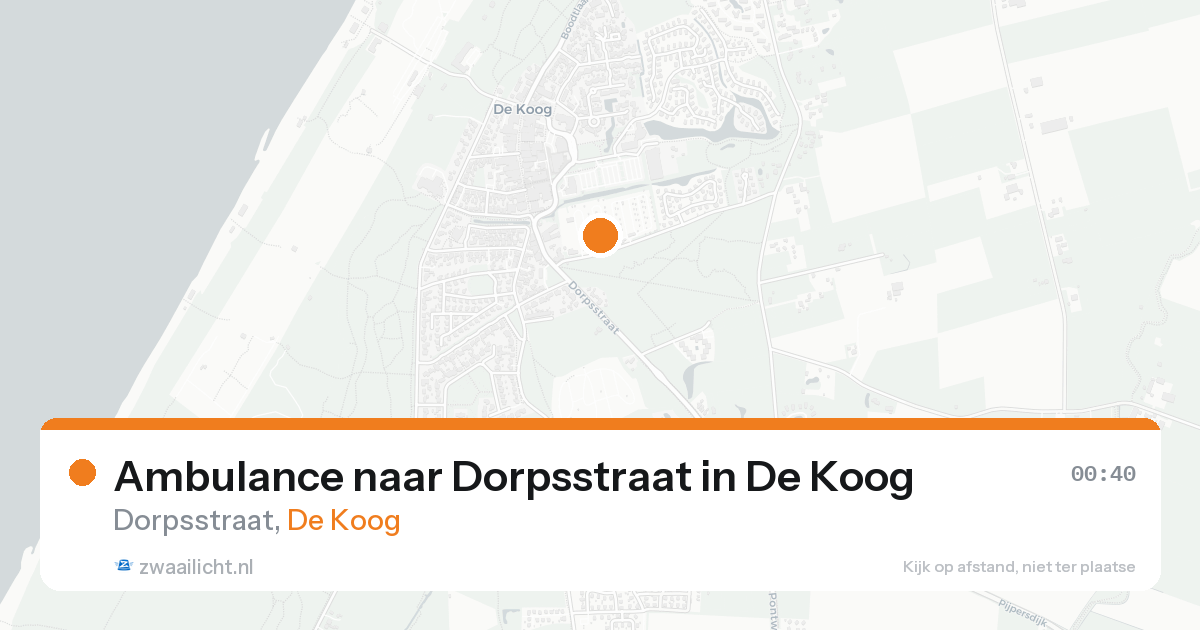 Ambulance naar Dorpsstraat in De Koog — 26 mei 2026