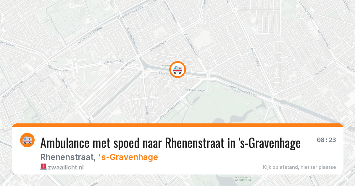 Ambulance met spoed naar Rhenenstraat in 's-Gravenhage — 9 jun 2026