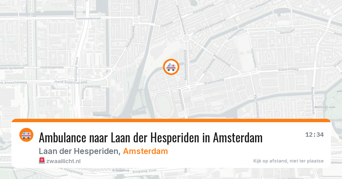 Ambulance naar Laan der Hesperiden in Amsterdam — 8 apr 2026