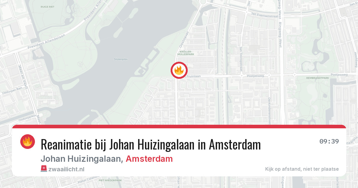 Reanimatie bij Johan Huizingalaan in Amsterdam — 23 apr 2026