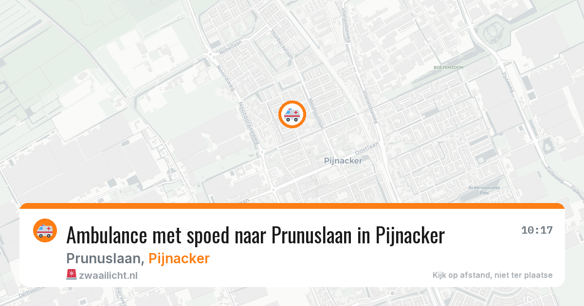 Ambulance met spoed naar Prunuslaan in Pijnacker — 29 mrt 2026