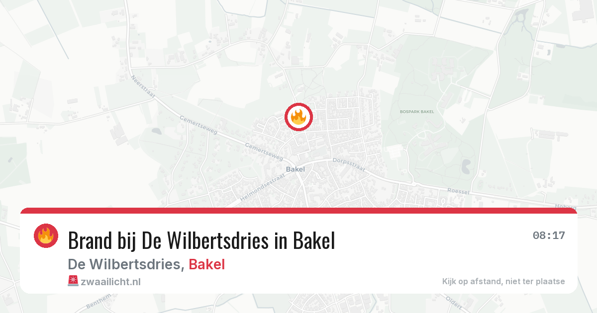 Brand bij De Wilbertsdries in Bakel — 21 mei 2026