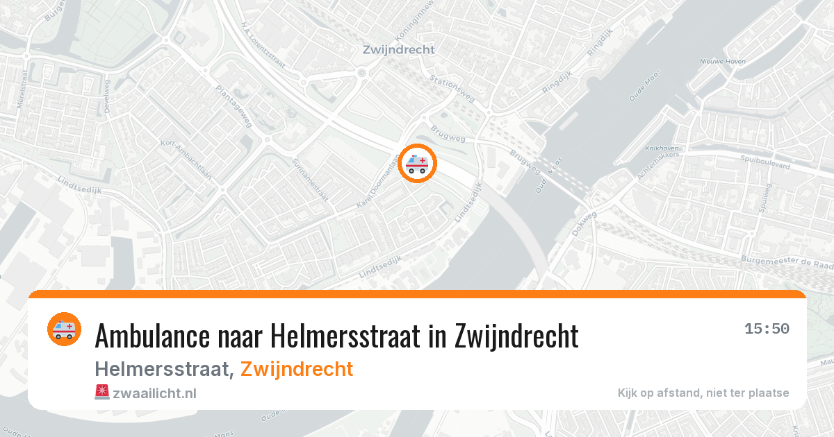 Ambulance naar Helmersstraat in Zwijndrecht — 15 jun 2026