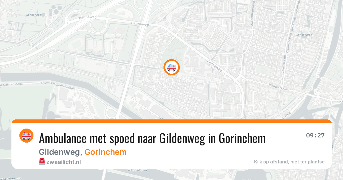Ambulance met spoed naar Gildenweg in Gorinchem — 13 aug 2026