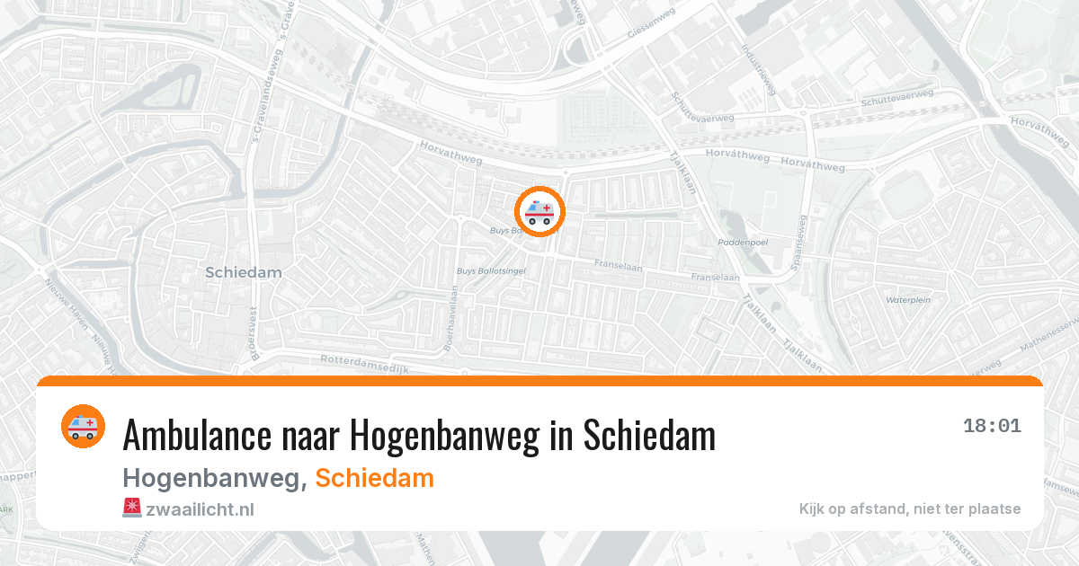 Ambulance naar Hogenbanweg in Schiedam — 7 mrt 2026