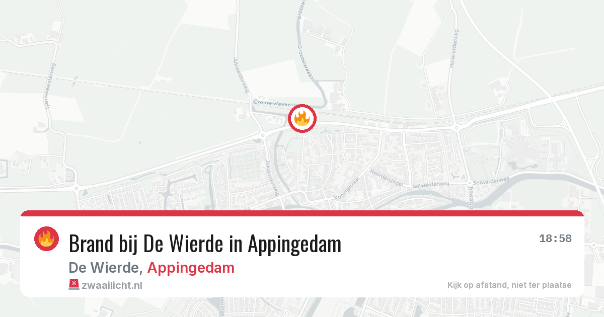 Brand bij De Wierde in Appingedam — 23 mei 2026