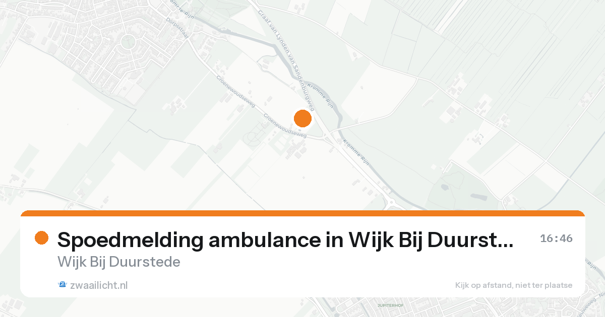 Spoedmelding ambulance in Wijk Bij Duurstede — 17 aug 2026