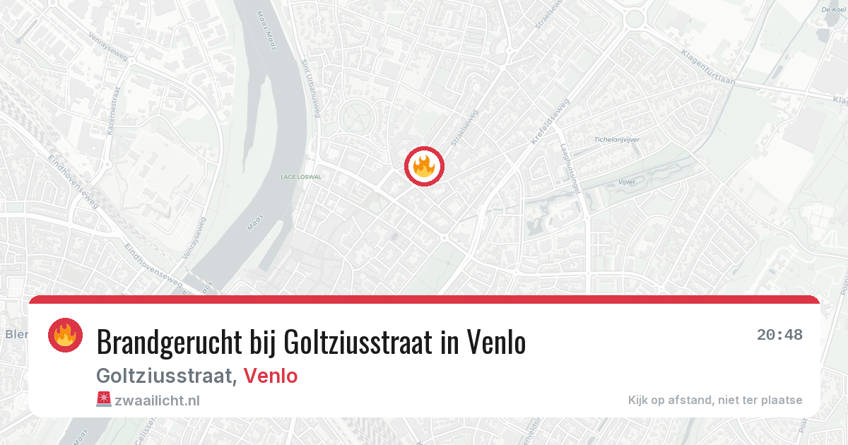 Brandgerucht bij Goltziusstraat in Venlo — 28 jun 2026