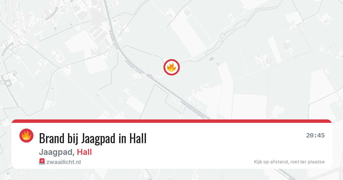Brand bij Jaagpad in Hall — 4 jul 2026