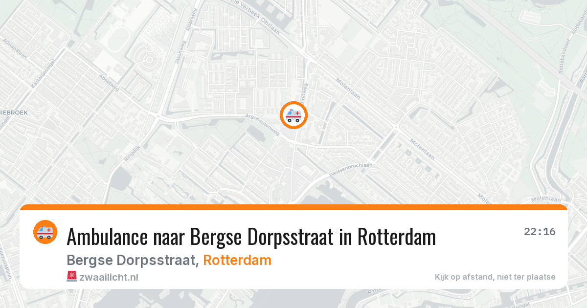 Ambulance naar Bergse Dorpsstraat in Rotterdam — 12 jun 2026