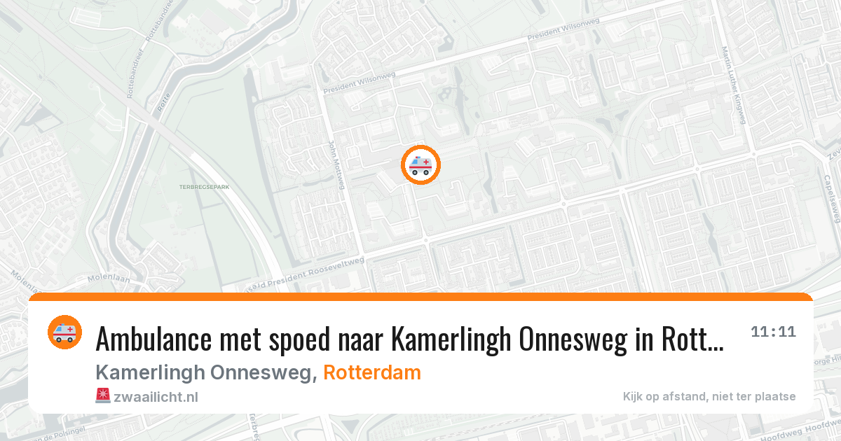 Ambulance met spoed naar Kamerlingh Onnesweg in Rotterdam — 8 jun 2026