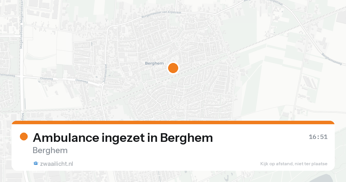 Ambulance ingezet in Berghem — 17 aug 2026