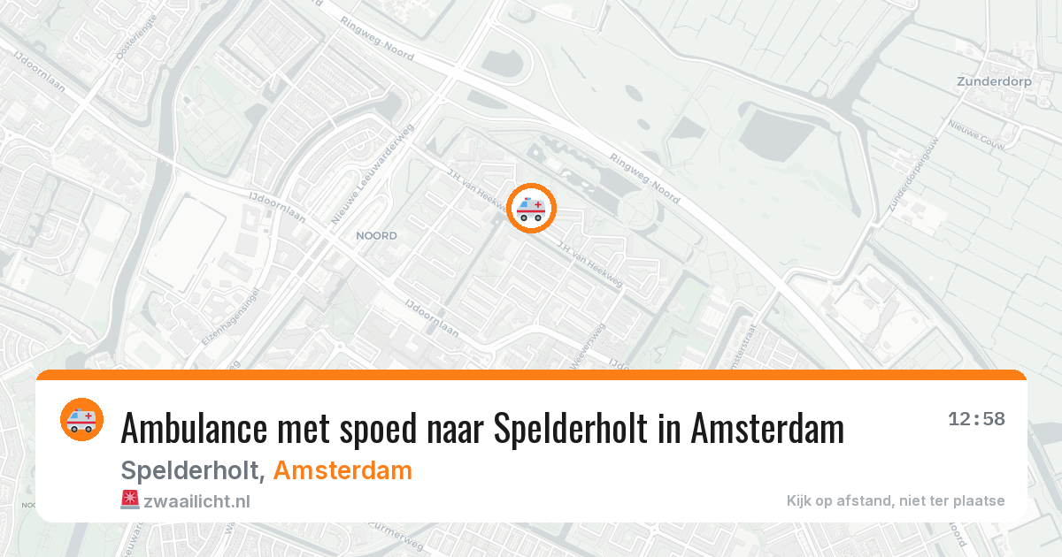 Ambulance met spoed naar Spelderholt in Amsterdam — 1 jul 2026