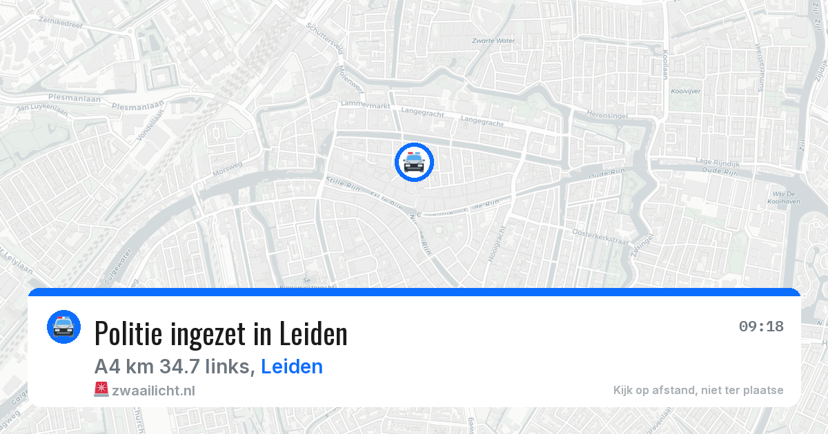 Politie ingezet in Leiden — 29 jan 2026 | 🚨 Zwaailicht.nl