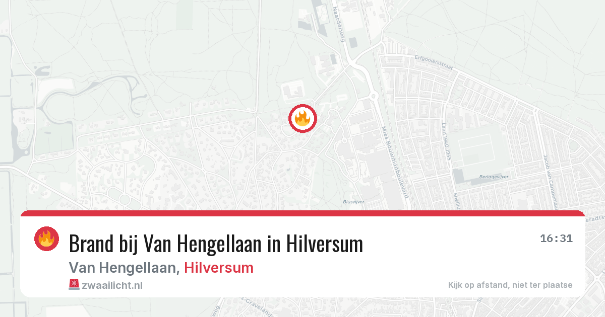 Brand bij Van Hengellaan in Hilversum — 27 jun 2026