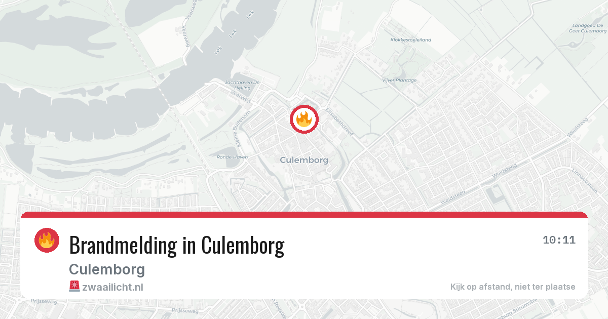 Brandmelding in Culemborg — 8 mei 2026