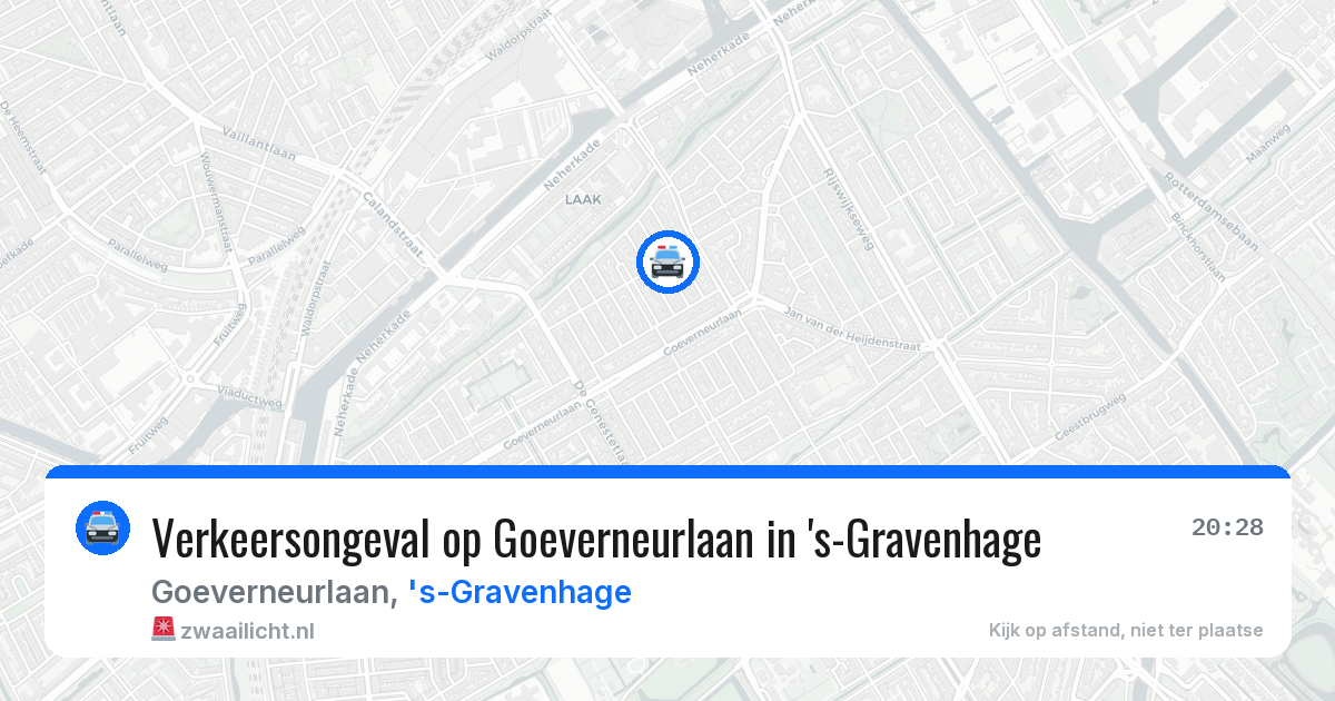 Verkeersongeval op Goeverneurlaan in 's-Gravenhage — 24 jun 2026