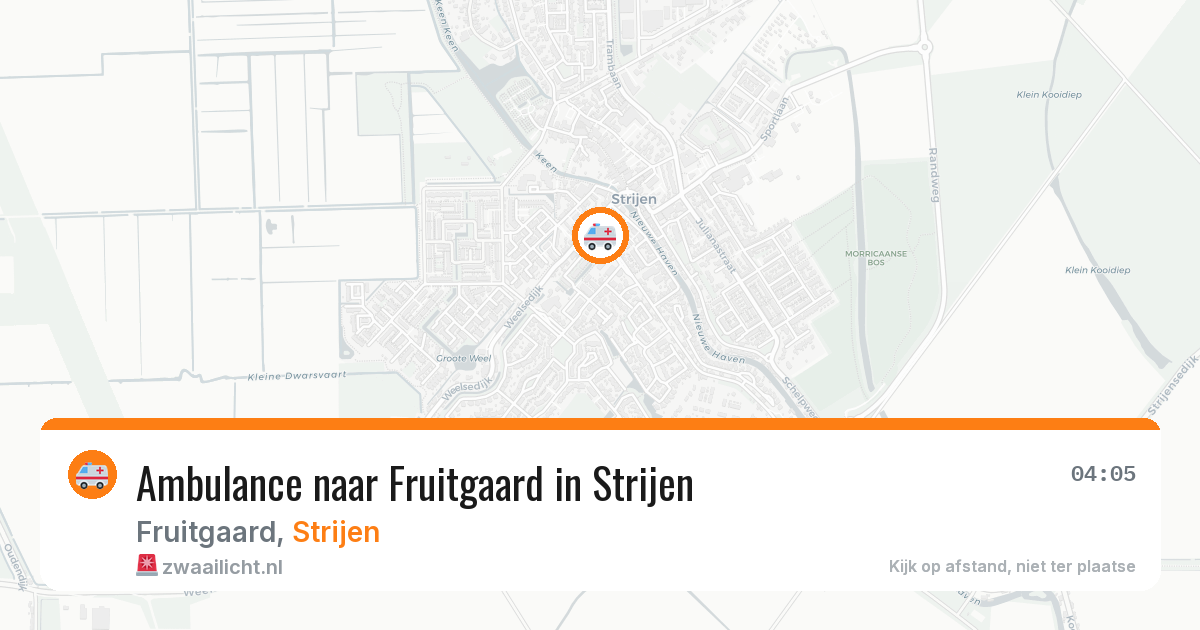 Ambulance naar Fruitgaard in Strijen — 4 jun 2026