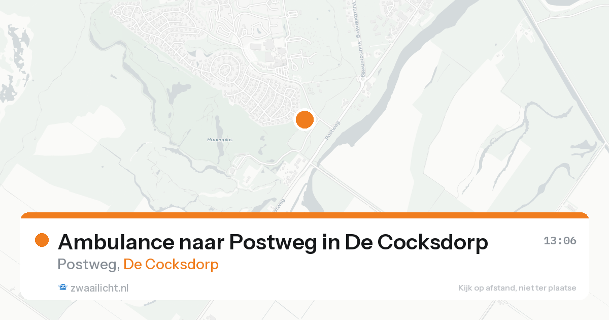 Ambulance naar Postweg in De Cocksdorp — 26 mei 2026