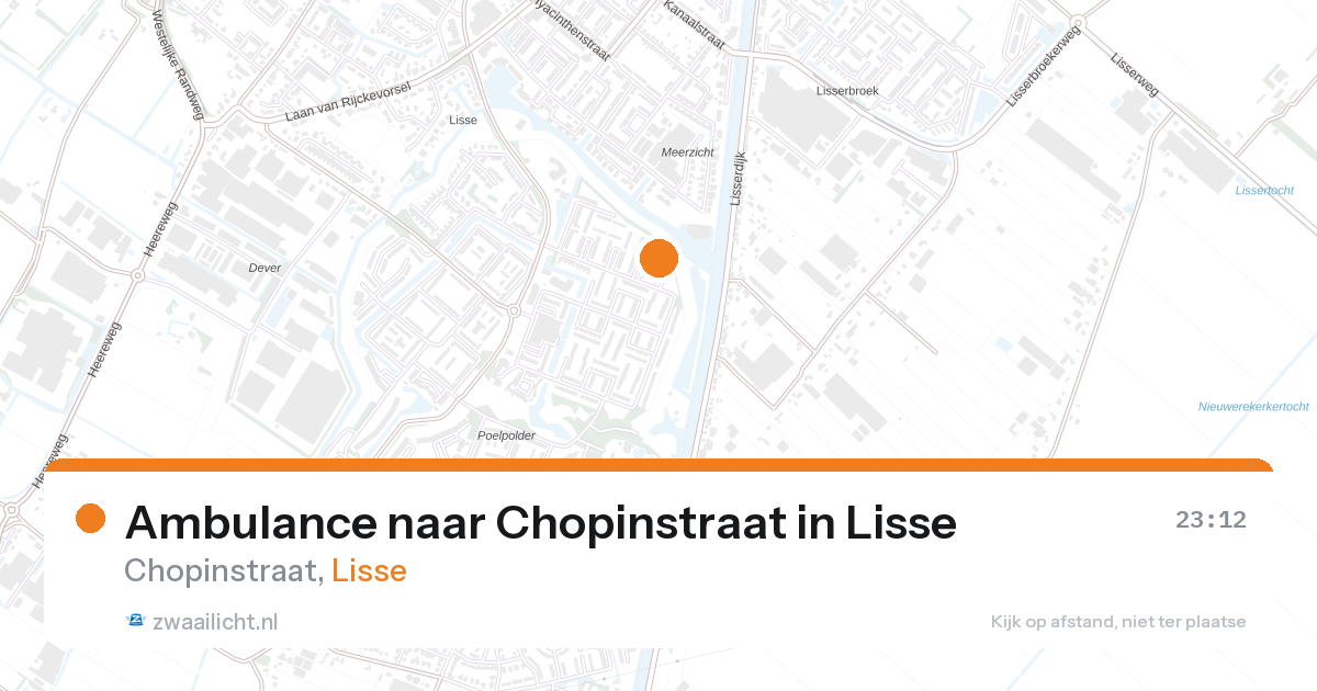 Ambulance naar Chopinstraat in Lisse — 27 aug 2026