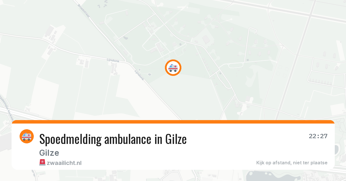 Spoedmelding ambulance in Gilze — 12 aug 2026