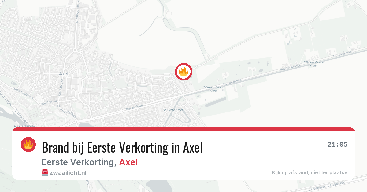 Brand bij Eerste Verkorting in Axel — 24 mei 2026