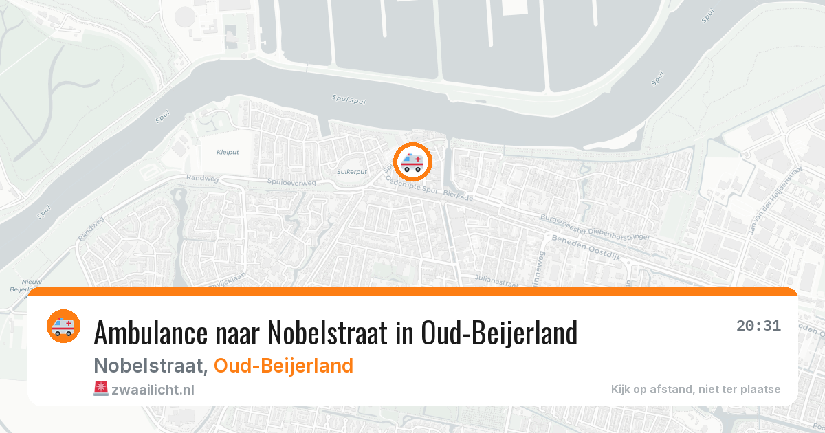 Ambulance naar Nobelstraat in Oud-Beijerland — 23 mei 2026
