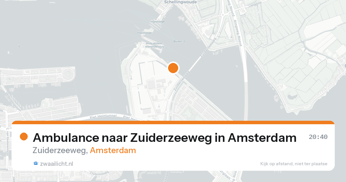 Ambulance naar Zuiderzeeweg in Amsterdam — 17 aug 2026