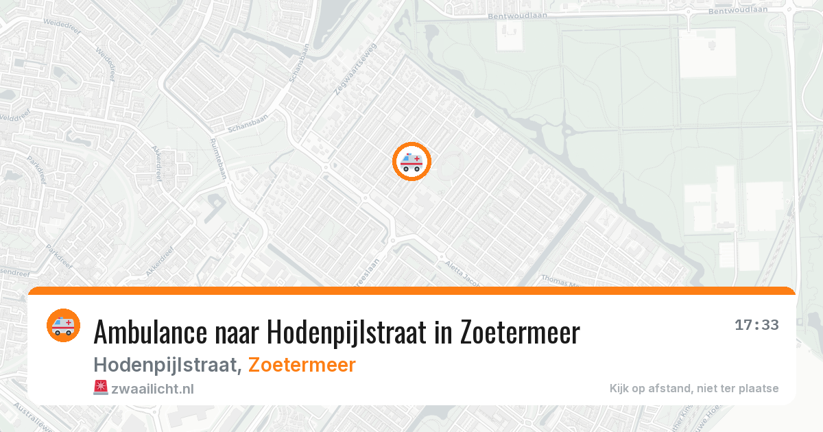 Ambulance naar Hodenpijlstraat in Zoetermeer — 7 mei 2026
